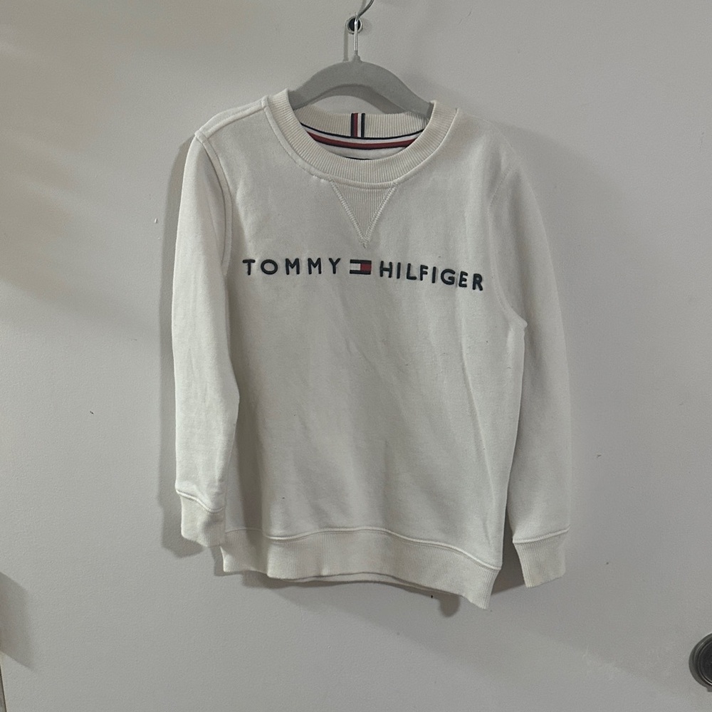 Tommy Hilfiger Cream Crewneck Sweater